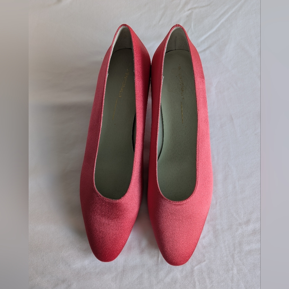 Intentionally Blank Coral Pink Low Heels
